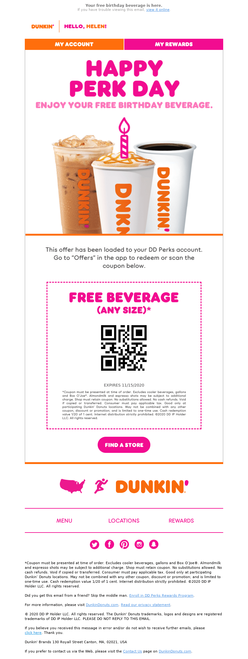 Dunkin-Donuts-Birthday-Email